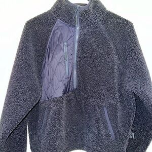 Navy Sherpa Pullover